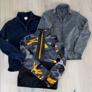 Patagonia Better sweater , The North Face and Crewcuts boys quarter zip tops